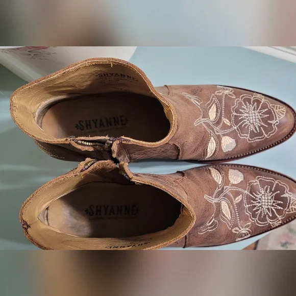 Shyanne Embroidered Leather Booties - Picture 6 of 8